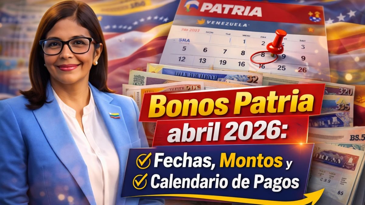 Bonos Patria abril 2026: fechas, montos y calendario de pagos
