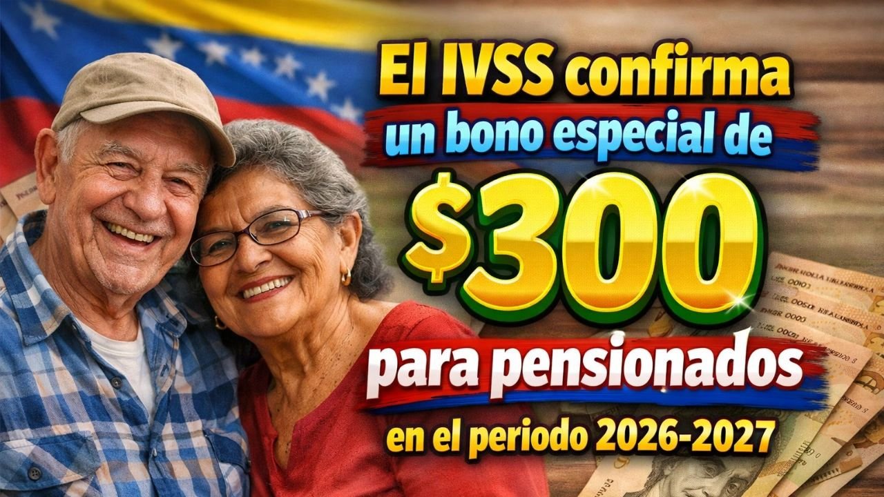 El IVSS confirma un bono especial de $300 para pensionados en el período 2026-2027